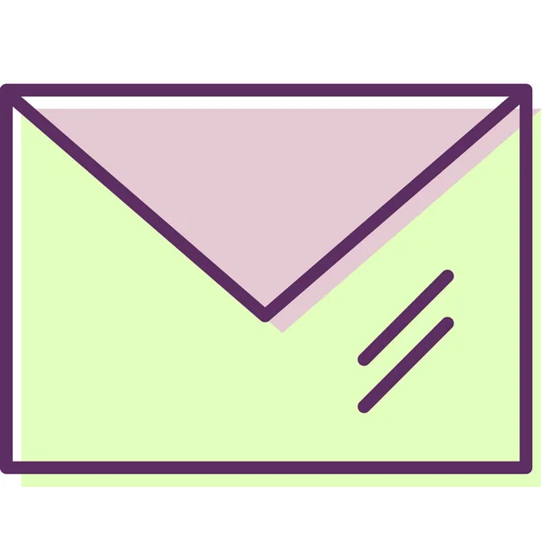 Enveloppe Enveloppe Enveloppe Icône Dans Style Contour Rempli — Image vectorielle