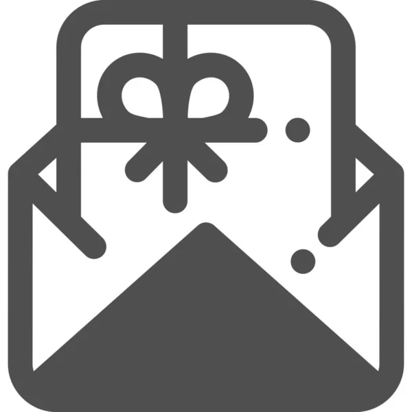 Mail Geschenkkarten Grüße Mail Symbol Shopping Commerce Kategorie — Stockvektor