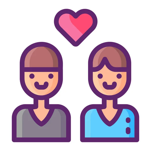 Gay Homosexual Lgbt Icono — Vector de stock