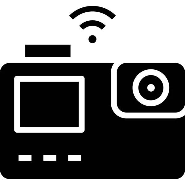 Camera Digital Smart Icon Family Home Category — Stock Vector