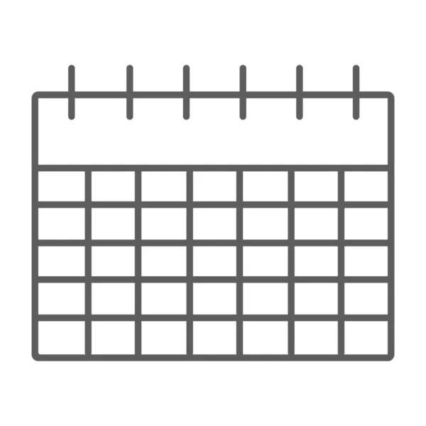 Calendar Planning Agenda Icon Outline Style — Stock Vector