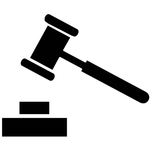 Ікона Правосуддя Твердому Стилі — стоковий вектор