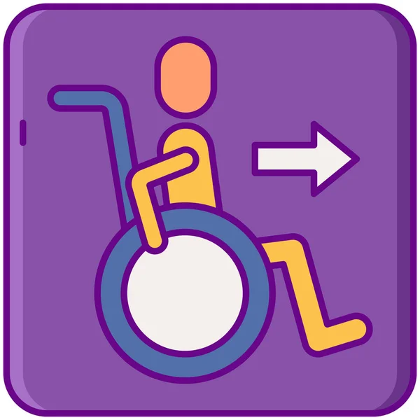 Ícone Cadeira Rodas Desativada Acessível — Vetor de Stock