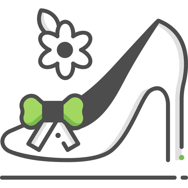 Shoe Wedding Shoes Icon — Stock Vector