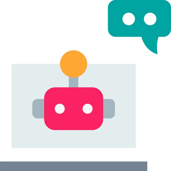 Ikona Robota Obsługi Klienta Chatbot — Wektor stockowy