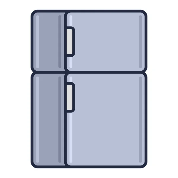 Congélateur Réfrigérateur Cuisine Icône — Image vectorielle