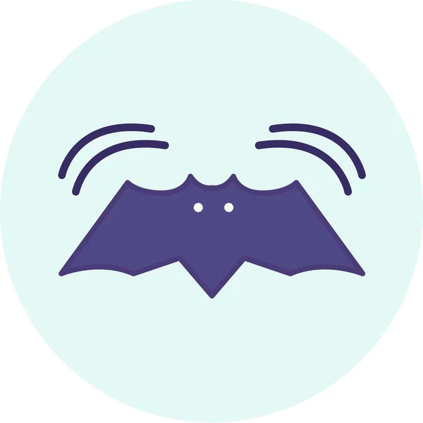 Bat Carnival Event Icon Filled Outline Style — Stock Vector