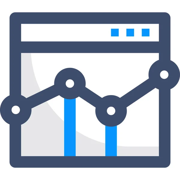 Analytics Data Analytics Rapport Icoon — Stockvector
