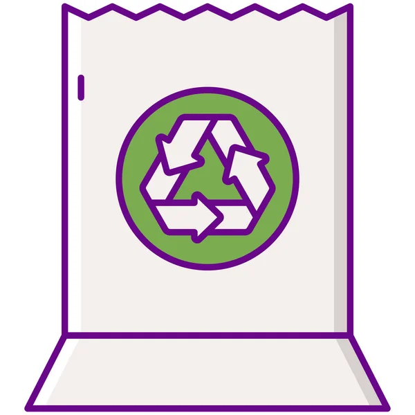 Tütenpapier Recyceltes Symbol — Stockvektor