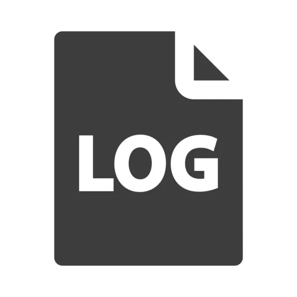 Ícone Log Formato Arquivo — Vetor de Stock