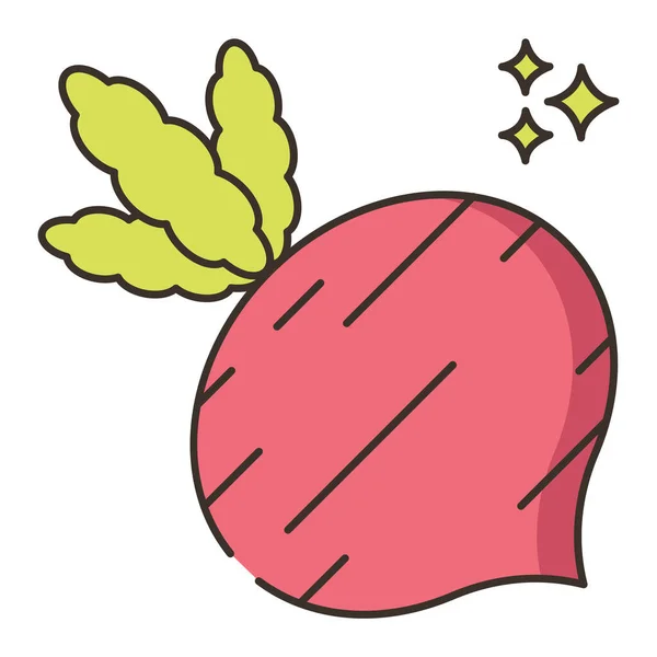 Beet Cooking Food Icon — Stock Vector