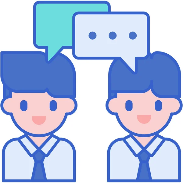 Chat Kommunikációs Üzenet Ikon — Stock Vector