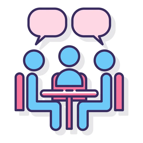 Icono Reunión Marketing Negocios — Vector de stock