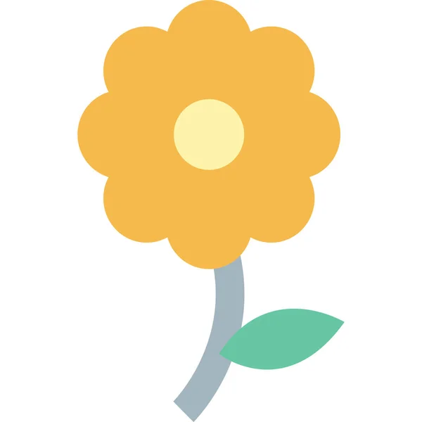 Agriculture Farm Flower Icon Flat Style — Stock Vector