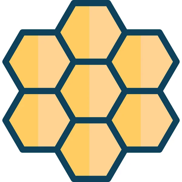 填充轮廓风格的蜜蜂养殖嗡嗡声图标 — 图库矢量图片