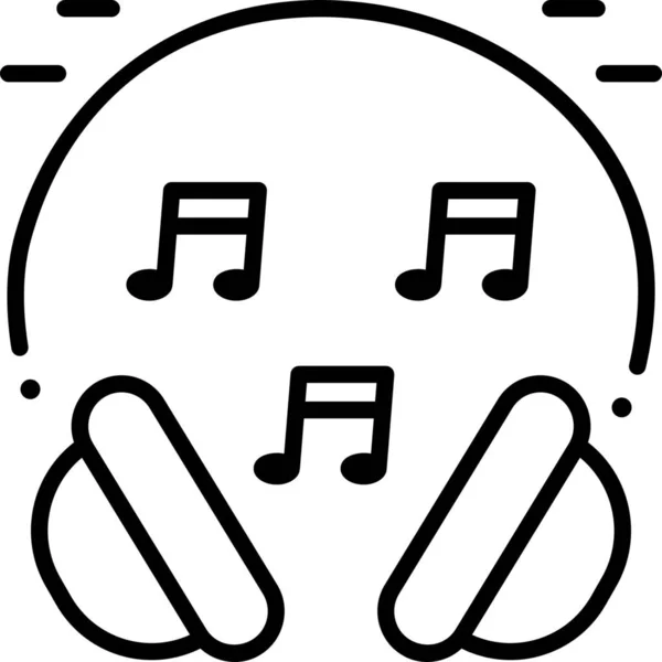 Earphone Headset Hobby Icon — Stock Vector