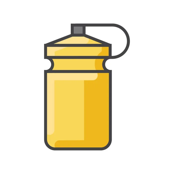 Botella Bebida Fitness Icono Estilo Plano — Vector de stock