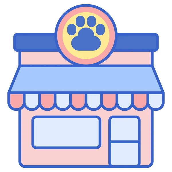 Pet Store Pet Store Icon Filled Outline Style — Stockový vektor