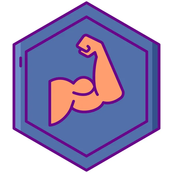 Bicep Muscle Muscles Icon — Stock Vector