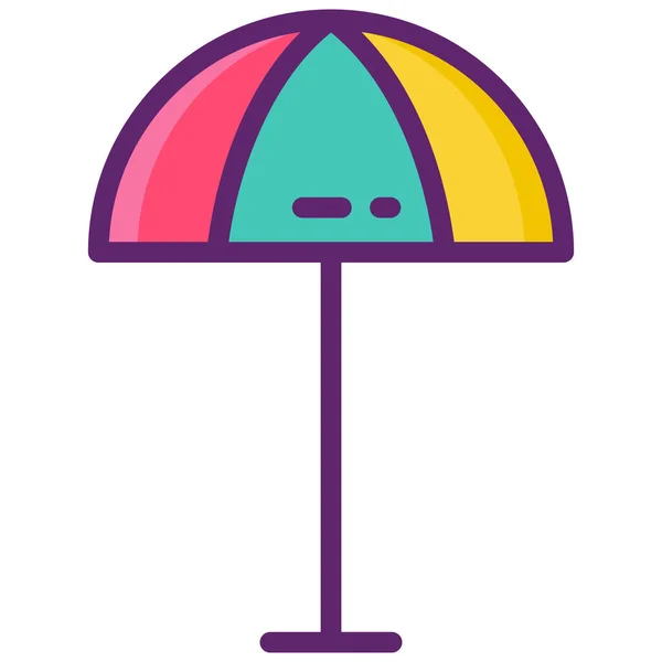 Parasol Parasol Paraguas Icono Categoría Verano — Archivo Imágenes Vectoriales