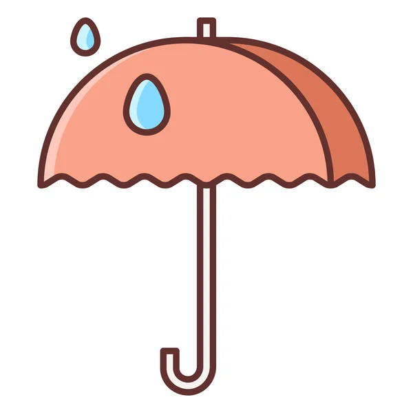 Ikona Burzy Deszczowej Umbrela Kategorii Pogoda — Wektor stockowy