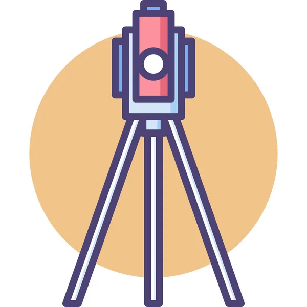 Gyro Gyrotheodolite Surveying Icon Filled Outline Style — Stock Vector