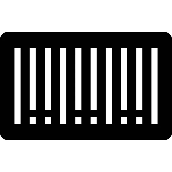 Barcode Produkt Scan Symbol Solidem Stil — Stockvektor