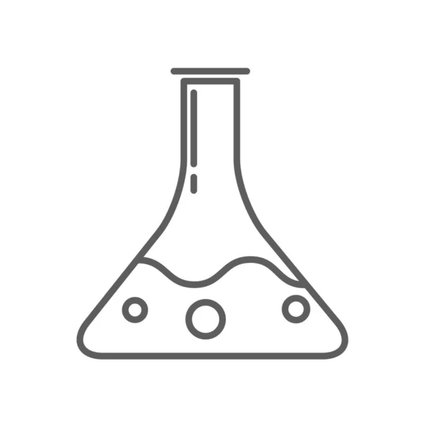 Test Trubka Věda Ikona Stylu Osnovy — Stockový vektor