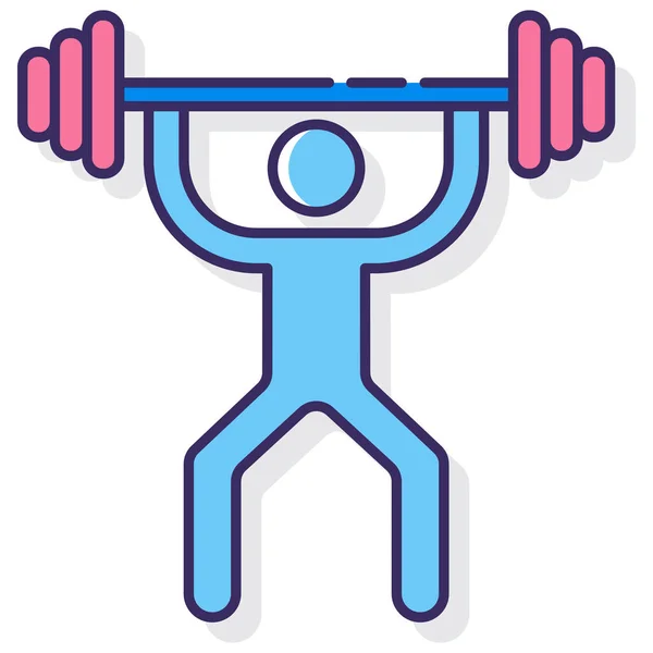 Crossfit Fitness Kaldırma Simgesi — Stok Vektör