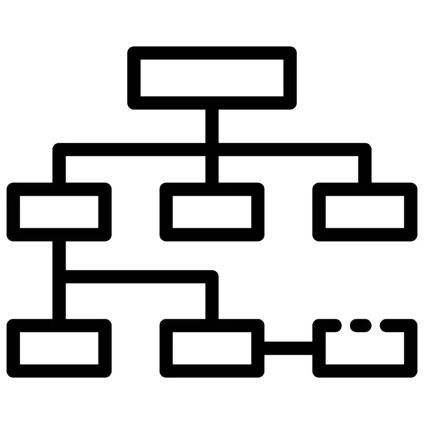 Organigramme Hiérarchie Icône — Image vectorielle