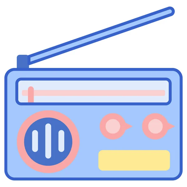 Icono Del Altavoz Música Radio Categoría Recreación Hobby — Vector de stock