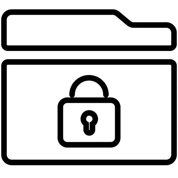 Internet Password Internet Sicurezza Bisogno Password Icona Stile Contorno — Vettoriale Stock