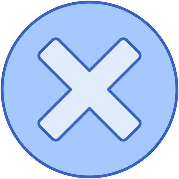 Close Exit Icon Full Outline Style — 스톡 벡터