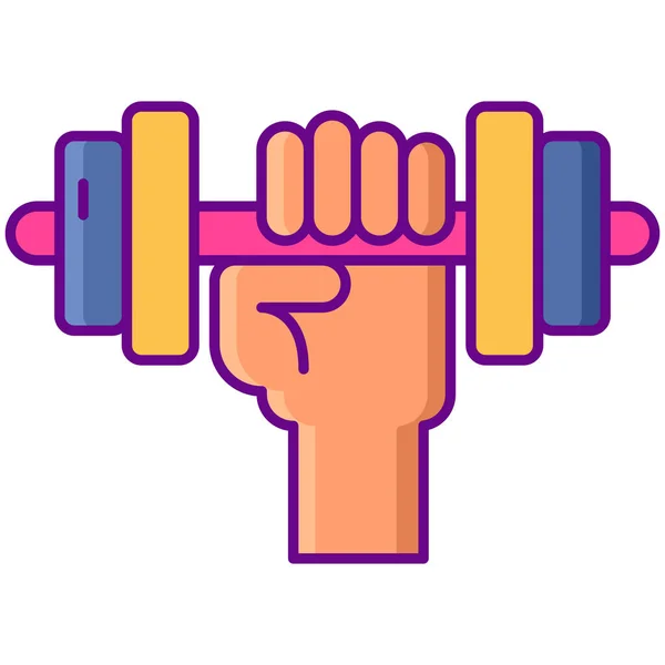 Dumbbell Gimnasio Icono Categoría Turismo Hoteles Hospitalidad — Vector de stock