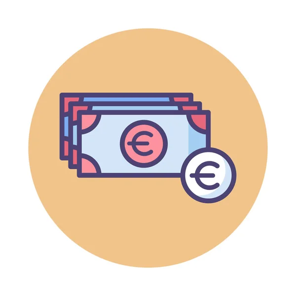 Uang Kertas Ikon Cash Eur Dalam Kategori Manajemen Bisnis - Stok Vektor