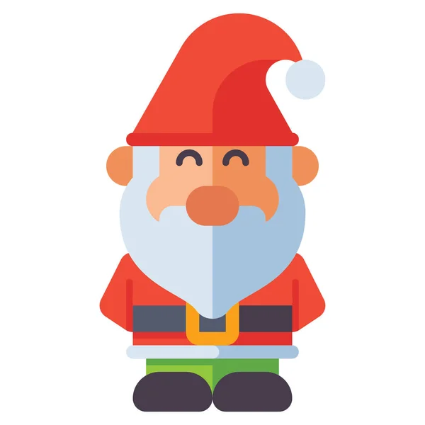 Icône Barbe Gnome Noël — Image vectorielle