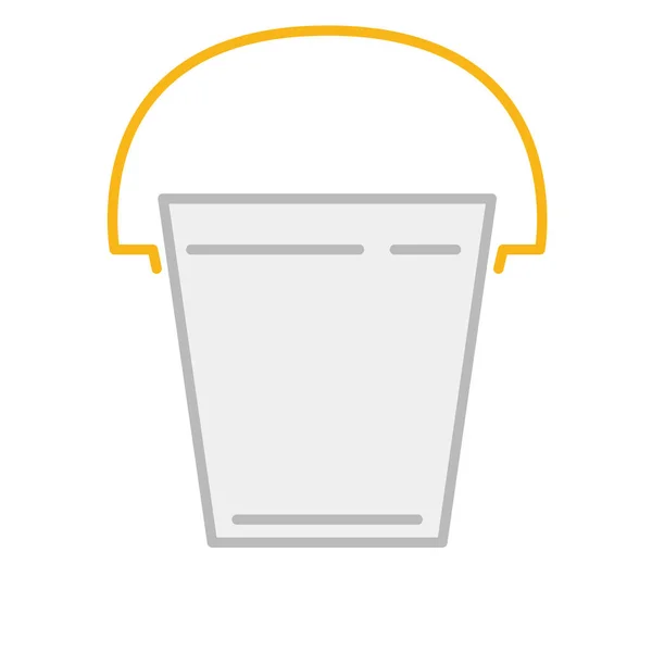 Paint Line Bucket Icon Outline Style — ストックベクタ