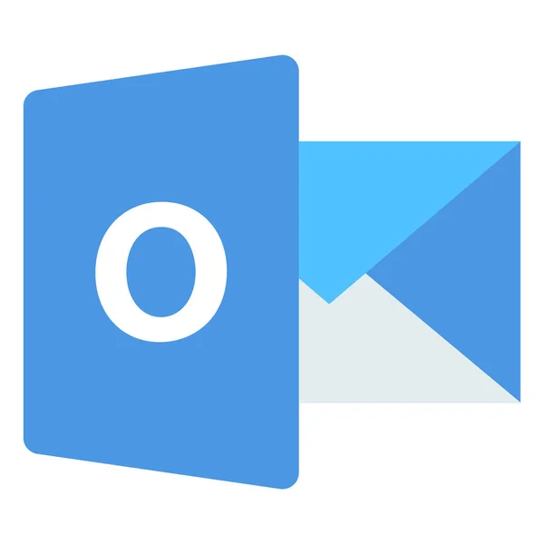 Mensaje Correo Icono Perspectiva Estilo Plano — Vector de stock