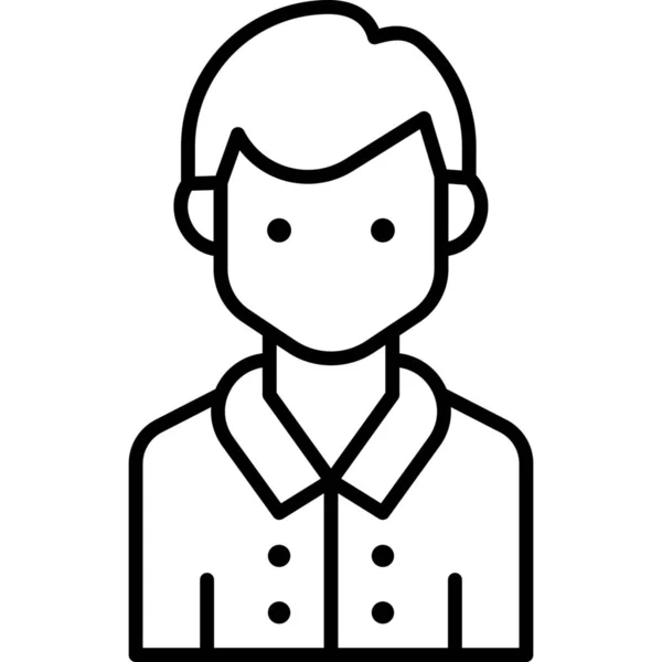 Hombre Avatar Icono Gente — Vector de stock