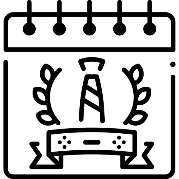 Calendar Day Fathers Icon — Stock Vector