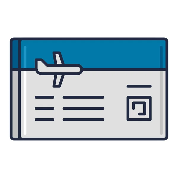 Airline Coupon Passagier Symbol — Stockvektor