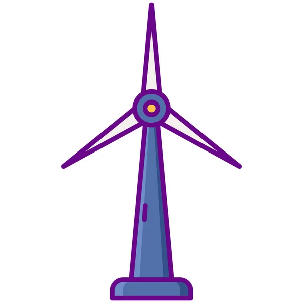 Icono Turbina Potencia Aire — Vector de stock