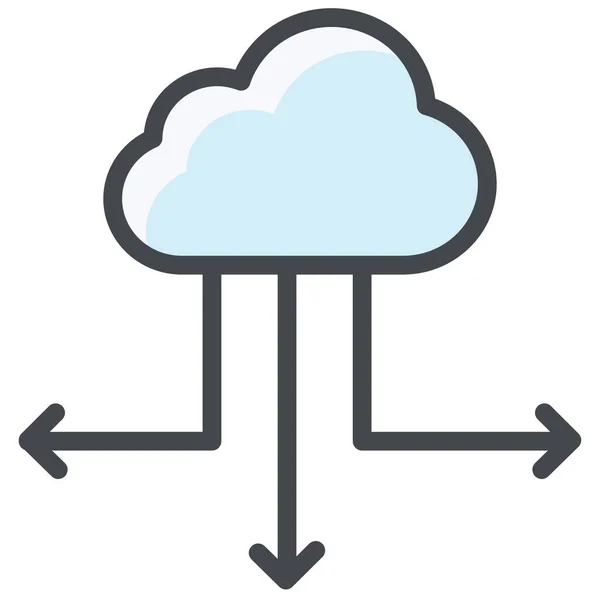 Cloud Computing Cloud Deployment Cloud Server Symbol Der Marketing Seo — Stockvektor