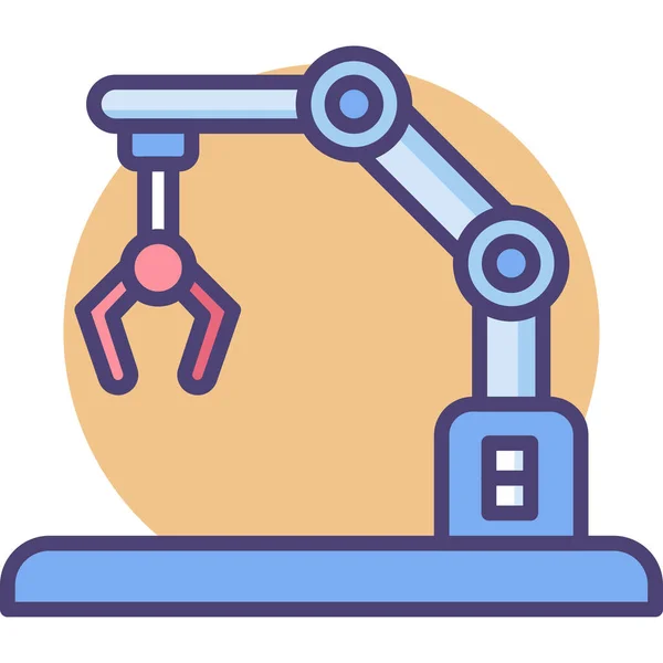Ikona Zpravodajství Robotického Průmyslu Vyplněném Stylu — Stockový vektor