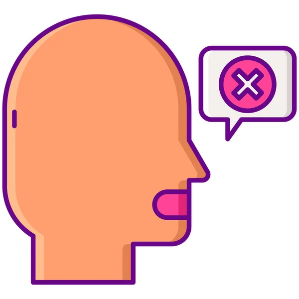 Bubble Head Impaired Icon — Stock Vector