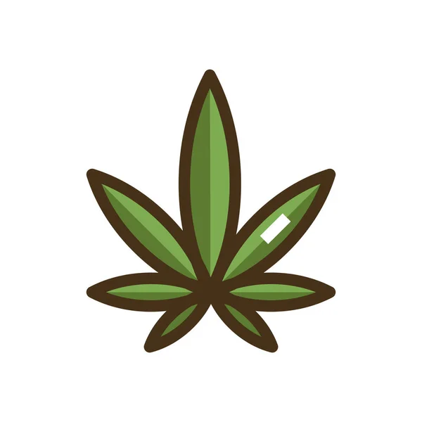 Marihuana Marihuana Sativa Icono — Vector de stock