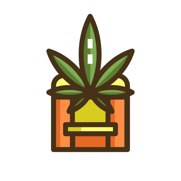 Impulsar Marihuana Través Del Icono — Vector de stock