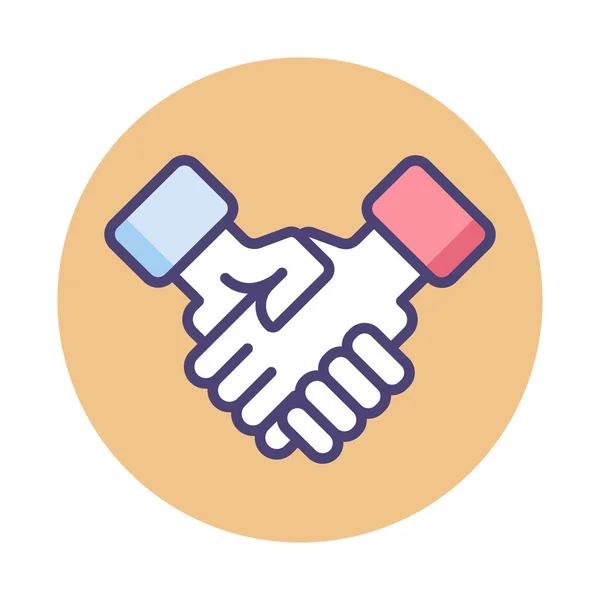 Dohoda Řešení Handshake Ikona Kategorii Business Management — Stockový vektor