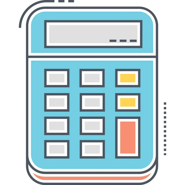 Calculator Accounting Budget Icon Filled Outline Style — ストックベクタ