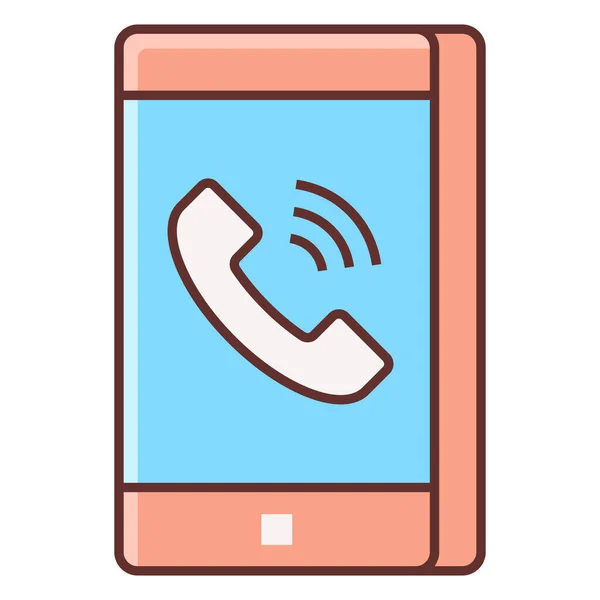 Значок Вызова Телефона Стиле Заполненного Контура — стоковый вектор